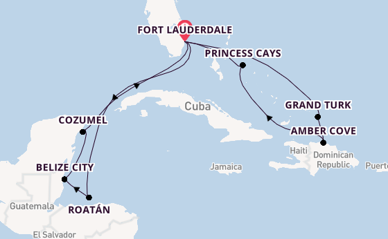Caribbean vanaf Fort Lauderdale, Verenigde Staten met de Star Princess