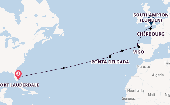 trans-Atlantisch vanaf Fort Lauderdale, Verenigde Staten met de Regal Princess