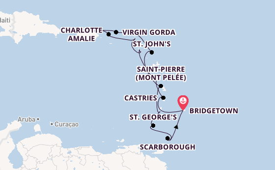 Karibik ab Bridgetown, Barbados auf der Azamara Quest