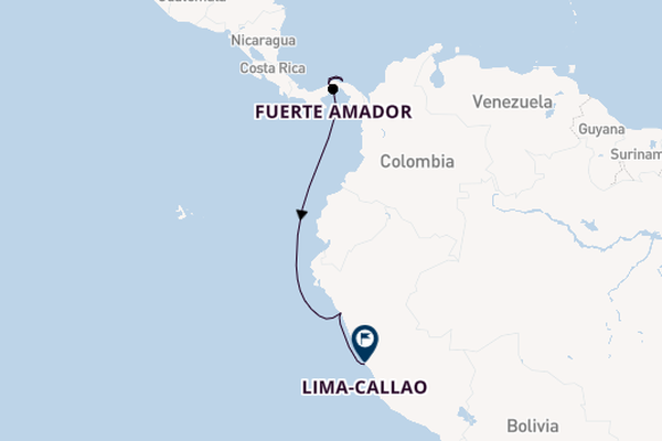 Midden-Amerika vanaf Colón, Panama met de L'Austral