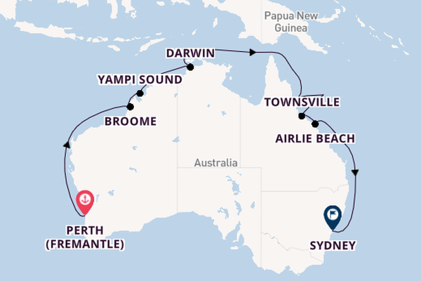 Australia from Perth (Fremantle), Australia with the Grand Princess