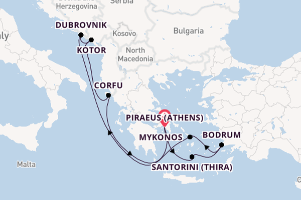 Eastern Mediterranean from United Kingdom with the Scarlet Lady