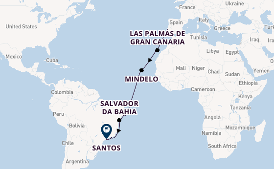 Transatlantic from Lisbon, Portugal with the Costa Diadema