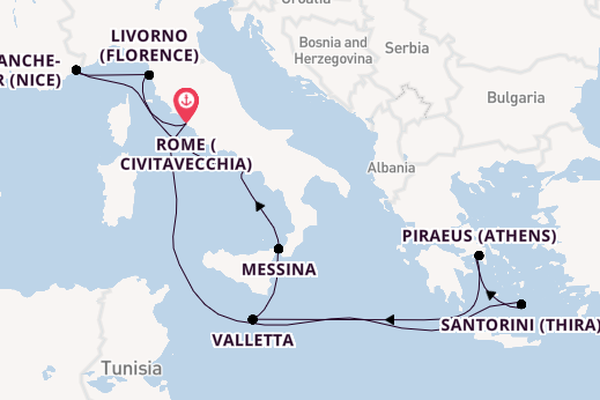 Western Mediterranean from Rome with the Norwegian Epic