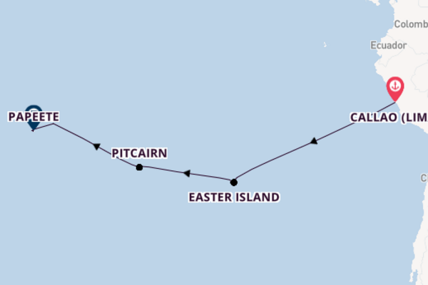 French Polynesia from Callao (Lima), Peru with the Azamara Onward