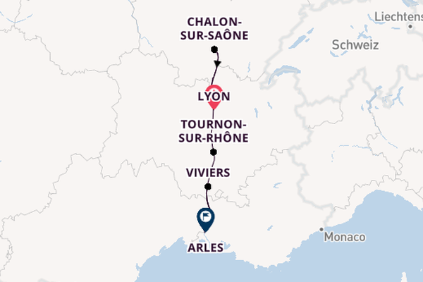 Rhône ab Lyon, Frankreich auf der VIVA VOYAGE