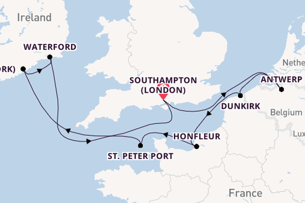 British Isles from Southampton, England with the Seven Seas Voyager