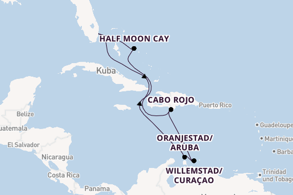 Karibik ab Fort Lauderdale (Port Everglades), USA auf der Nieuw Amsterdam