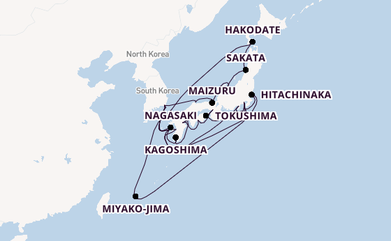Japan from Yokohama (Tokyo), Japan with the Diamond Princess
