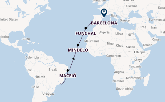 Transatlantic from Rio de Janeiro, Brazil with the MSC Seaview