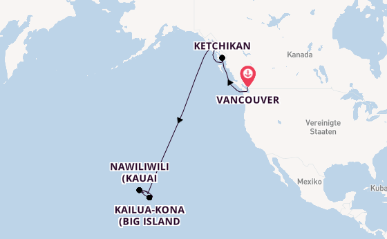 Polynesien ab Vancouver, Kanada auf der Norwegian Spirit