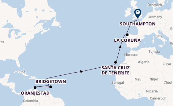 Caribbean from Antigua, Antigua and Barbuda with the Arvia