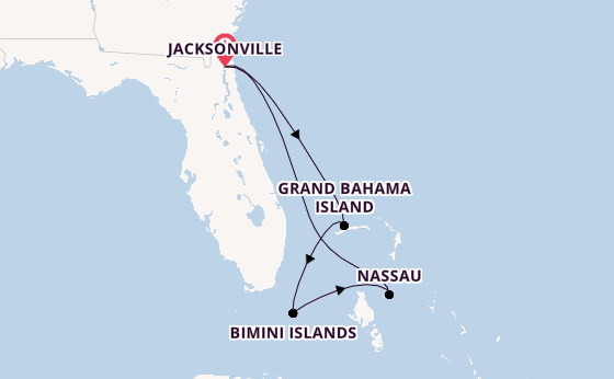 Caribbean from Jacksonville, Florida, USA with the Norwegian Dawn