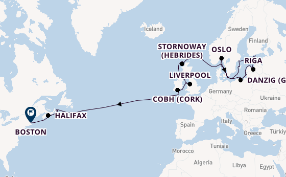 Transatlantic from Copenhagen, Denmark with the Sapphire Princess