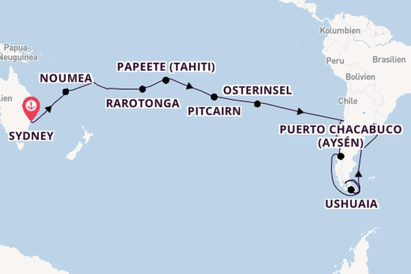 Transpazifik ab Sydney auf der Costa Serena