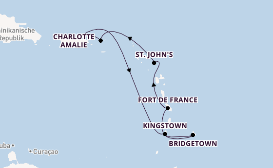 Karibik ab San Juan, Puerto Rico auf der Celebrity Summit