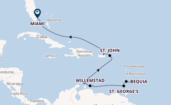 Caribbean vanaf Bridgetown, Barbados met de Silver Spirit