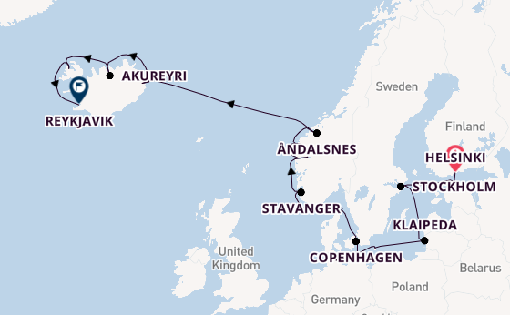 Norway from Helsinki, Finland with the Caribbean Princess
