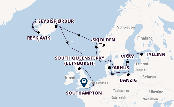 Arktis ab Helsinki, Finnland auf der Regal Princess
