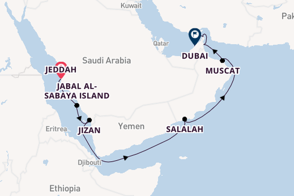 Middle East from Jeddah, Saudi Arabia with the EXPLORA I