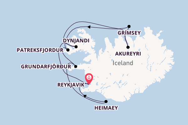 Arctic from Reykjavik, Iceland with the Scenic Eclipse                                                                                               