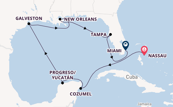 Caribbean vanaf Nassau, Bahama's met de MS EUROPA 2