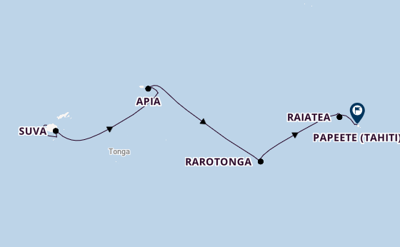 Polynesien ab Lautoka, Fiji auf der Norwegian Spirit
