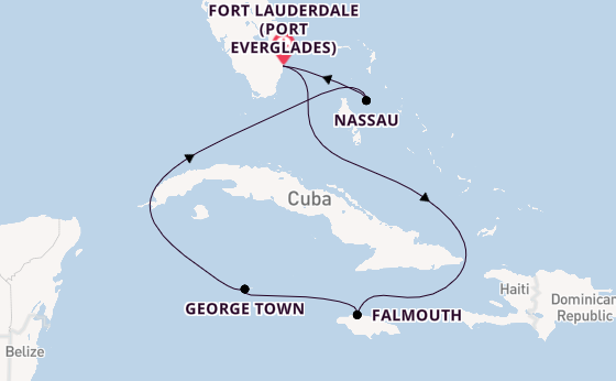 Caribbean from Fort Lauderdale (Port Everglades), Florida with the Adventure of the Seas