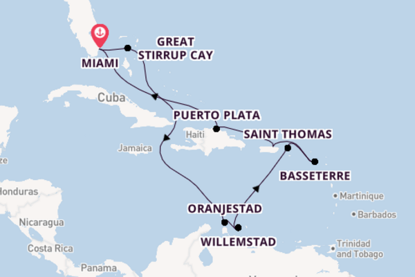 Caribbean from Miami with the Norwegian Gem