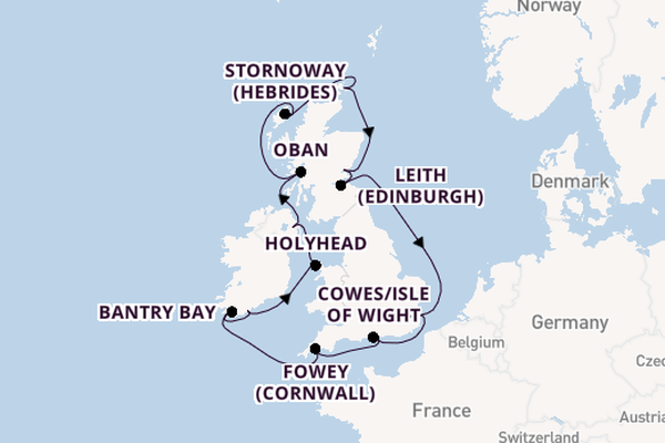 United Kingdom from London, England, United Kingdom with the Seabourn Quest