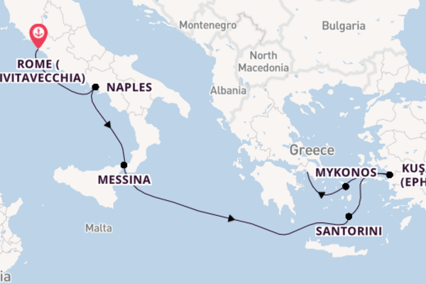 Expedition with the Voyager of the Seas  to Athens (Piraeus) from Rome (Civitavecchia)