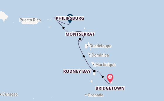 Caribbean from Bridgetown, Barbados with the Seabourn Ovation 