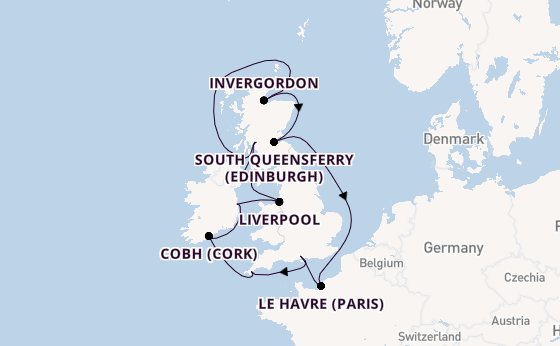 British Isles from Southampton, England with the Majestic Princess