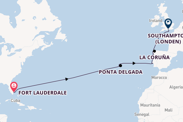 trans-Atlantisch vanaf Fort Lauderdale, Verenigde Staten met de Celebrity Beyond