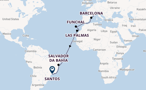 Transatlantic from Marseille, France with the MSC Virtuosa