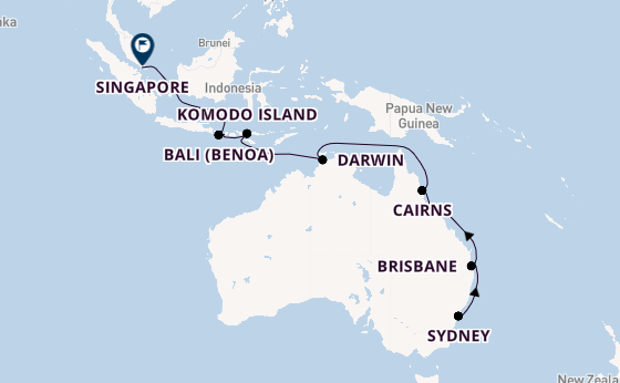 Australia from Sydney, Australia with the Seven Seas Mariner