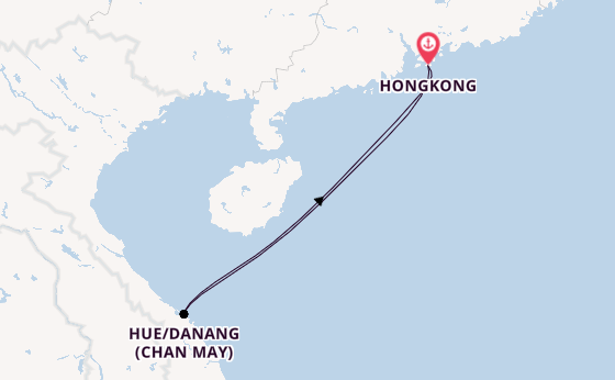 China ab Deutschland auf der Spectrum of the Seas