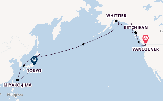 Transpacific from Vancouver, Canada with the Seven Seas Explorer