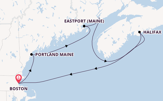 Nieuw-Engeland vanaf Boston, Verenigde Staten met de Norwegian Breakaway
