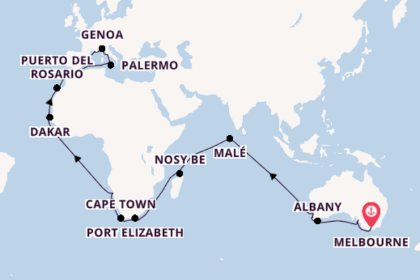 Australia from Melbourne, Australia with the MSC Magnifica