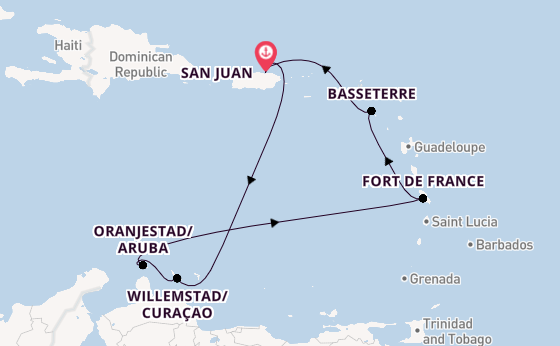 Caribbean from San Juan, Puerto Rico with the Valiant Lady