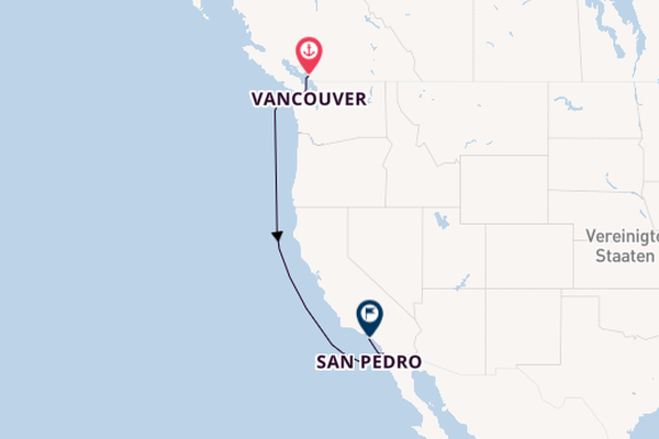 USA Westküste ab Vancouver, Kanada auf der Discovery Princess