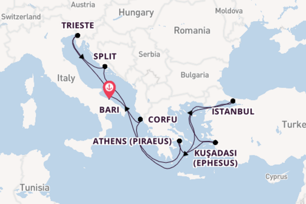 10 day journey from Bari
