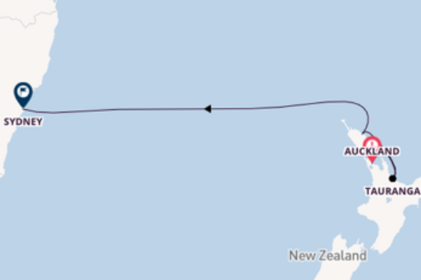 Journey from Auckland to Sydney via Tauranga
