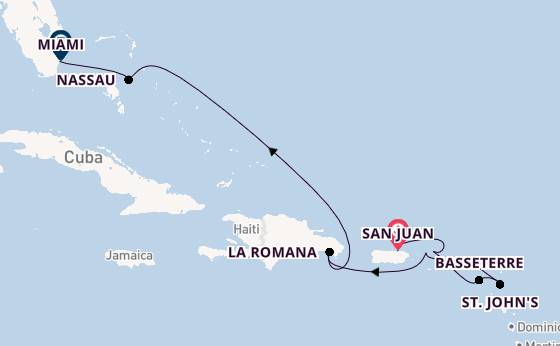 Caribbean from San Juan, Puerto Rico with the Seven Seas Prestige