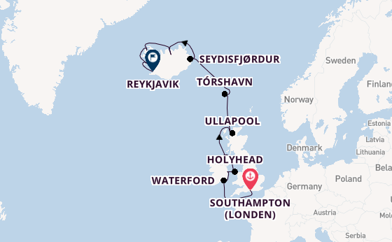 Britse Eilanden vanaf Southampton (Londen), Engeland met de Seven Seas Splendor