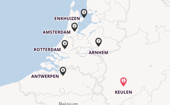 Rijn vanaf Keulen, Duitsland met de Aurelia
