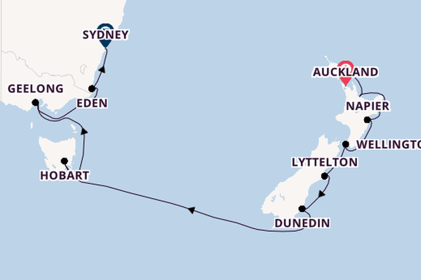 Australië en Nieuw-Zeeland vanaf Auckland, Nieuw-Zeeland met de Silver Nova