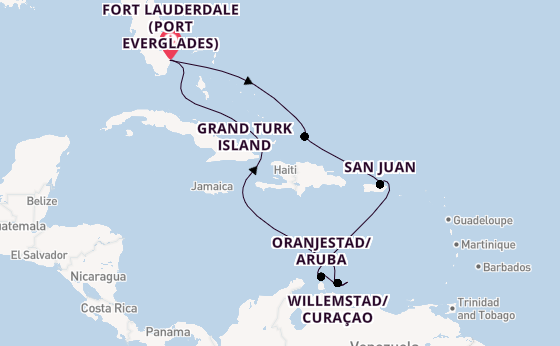 Caribbean from Fort Lauderdale (Port Everglades), Florida, USA with the Celebrity Eclipse