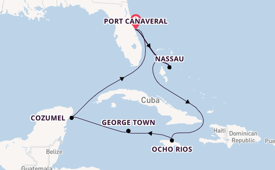 Caribbean vanaf Port Canaveral, Verenigde Staten met de MSC Grandiosa